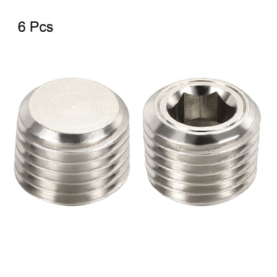 Harfington Brass Pipe Plug Male Thread Hex Internal Head Socket Fitting Water Air Fuel Pipeline Galvanized