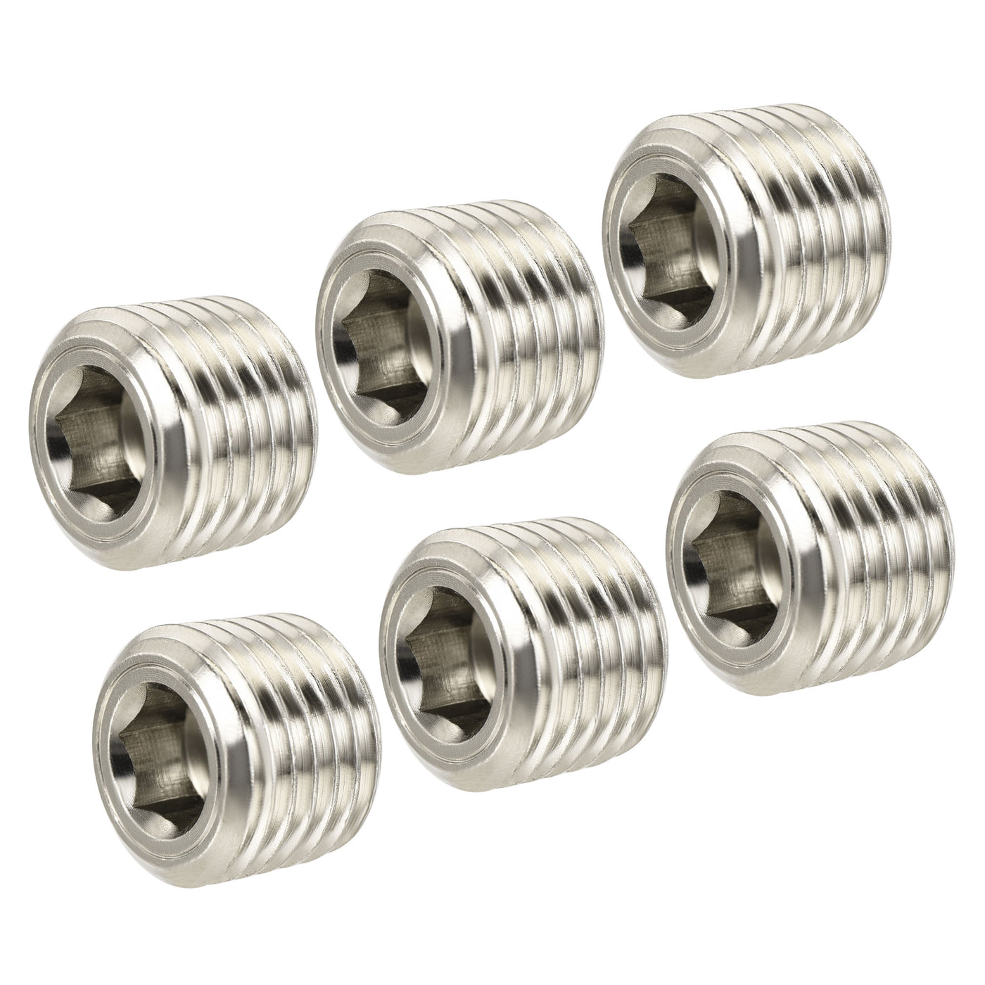 Harfington Brass Pipe Plug Male Thread Hex Internal Head Socket Fitting Water Air Fuel Pipeline Galvanized