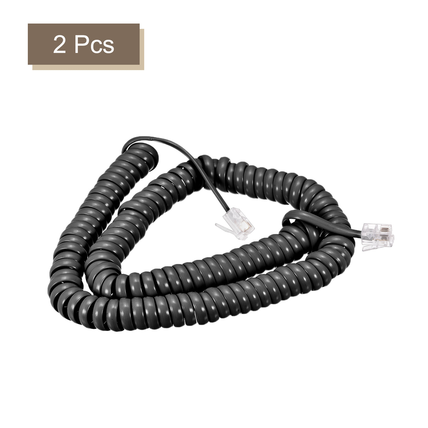 Harfington Telephone Handset Cord, 4P4C Coiled Landline Phone Handset Cable for Home or Office