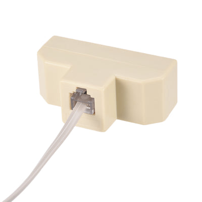 Harfington Phone Jack Splitter 6P4C Male to  Female Way Socket Adapter Telephone Line Splitter with Telephone Extension Cord