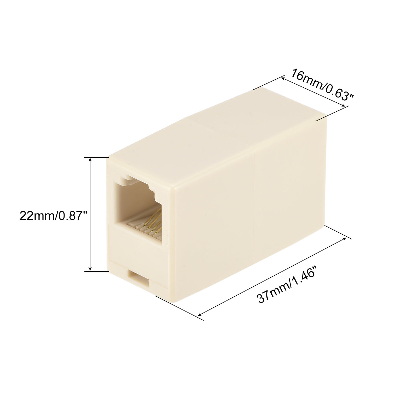 Harfington Phone Jack Splitter 6P4C Male to Female Way Socket Adapter Telephone Line Splitter 2 Pack