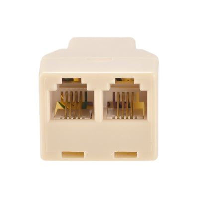 Harfington Phone Jack Splitter 6P4C Male to 2 Female Way Socket Adapter Telephone Line Splitter 2 Pack