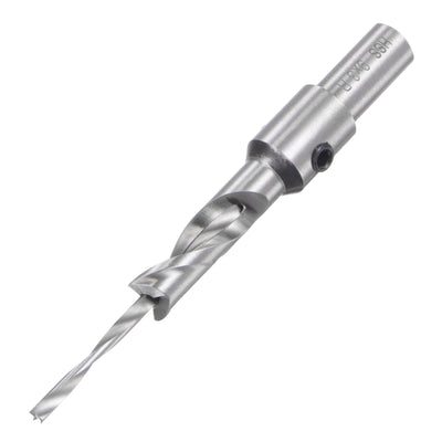 Harfington Uxcell Countersink Drill Bit 3 x 9 x 100mm HSS High-Speed Steel Adjustable Reamer