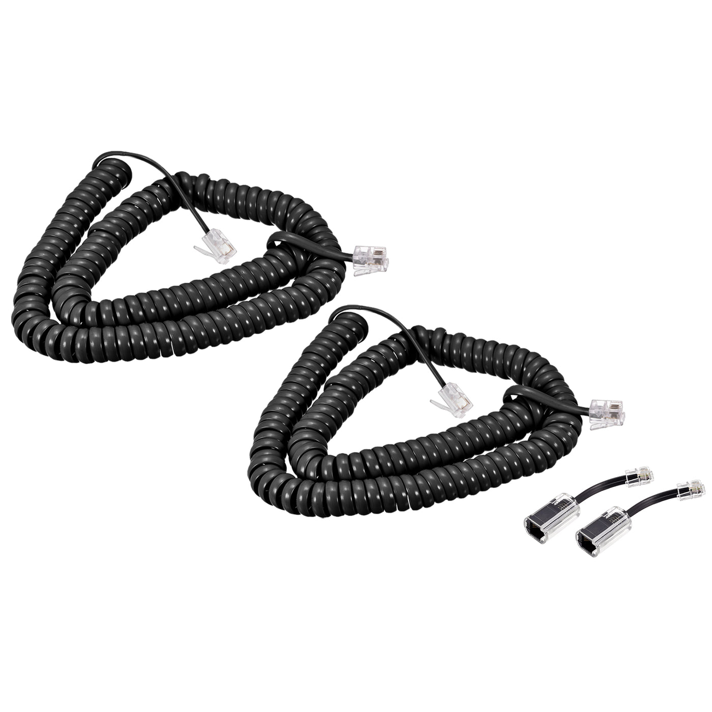 Harfington Telephone Cord Detangler 360 Degree Rotating Landline Cable with Telephone Handset Cord 2Set