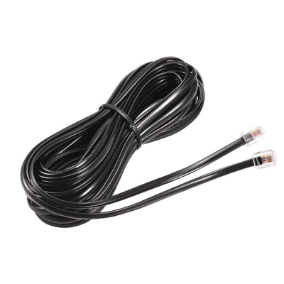 Harfington Phone Extension Cord Telephone Cable Phone Line Cord RJ11 6P4C Plugs, Male to Male for Phone and Fax