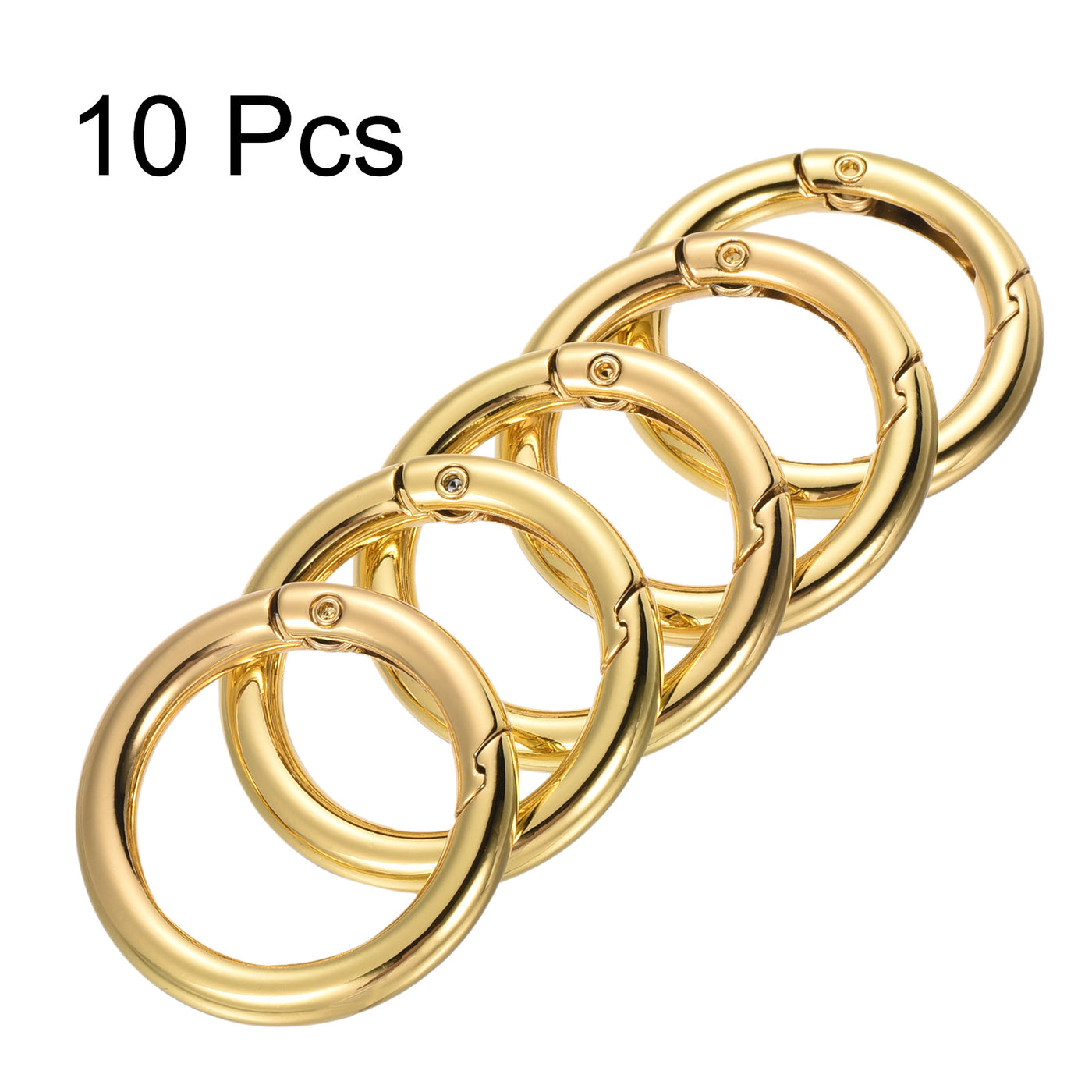 Harfington Spring Gate O Rings Round Snap Clips Zinc Alloy for Keyrings Buckle