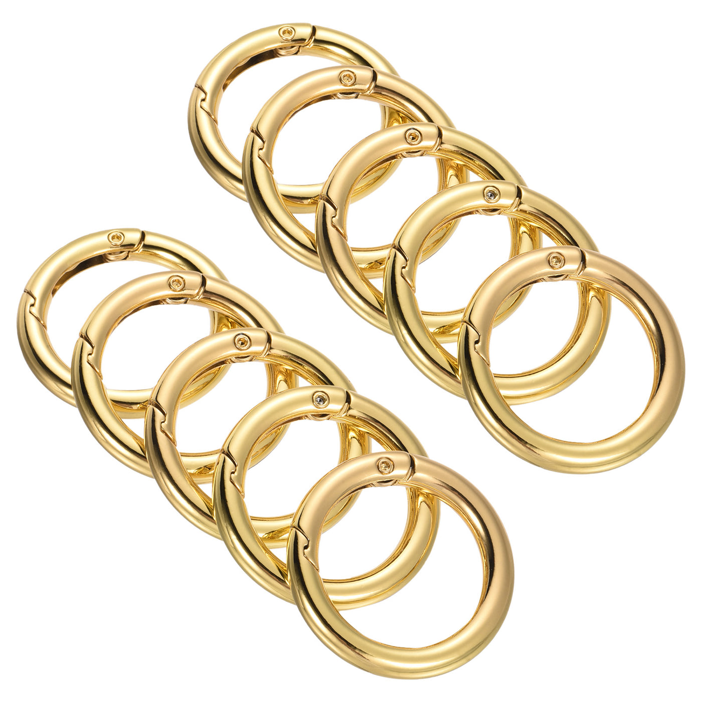 Harfington Spring Gate O Rings Round Snap Clips Zinc Alloy for Keyrings Buckle