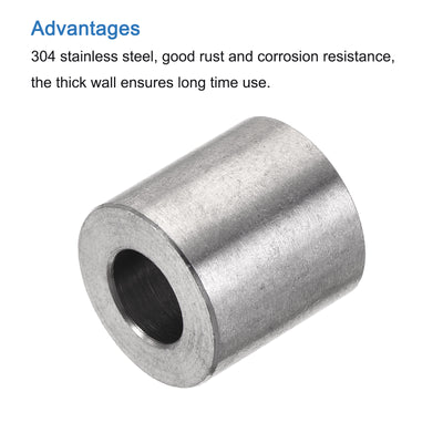 Harfington Weld Coupling 304 Stainless Steel 1/8 NPT Female Half Threaded Connector 3Pcs