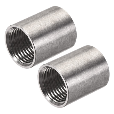 Harfington Weld Coupling Stainless Steel 3mm 1/2 NPT Female Half Threaded Connector 2Pcs