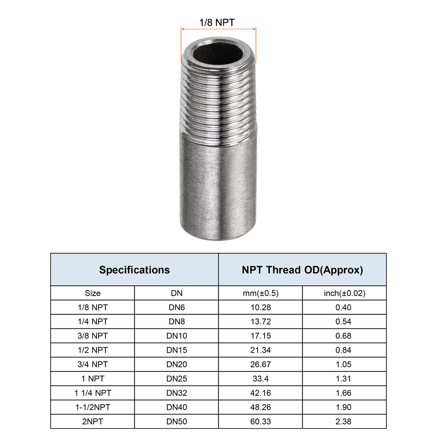 Harfington Weld Coupling Threaded Weldable Pipe Fuel Tank Bung Connector