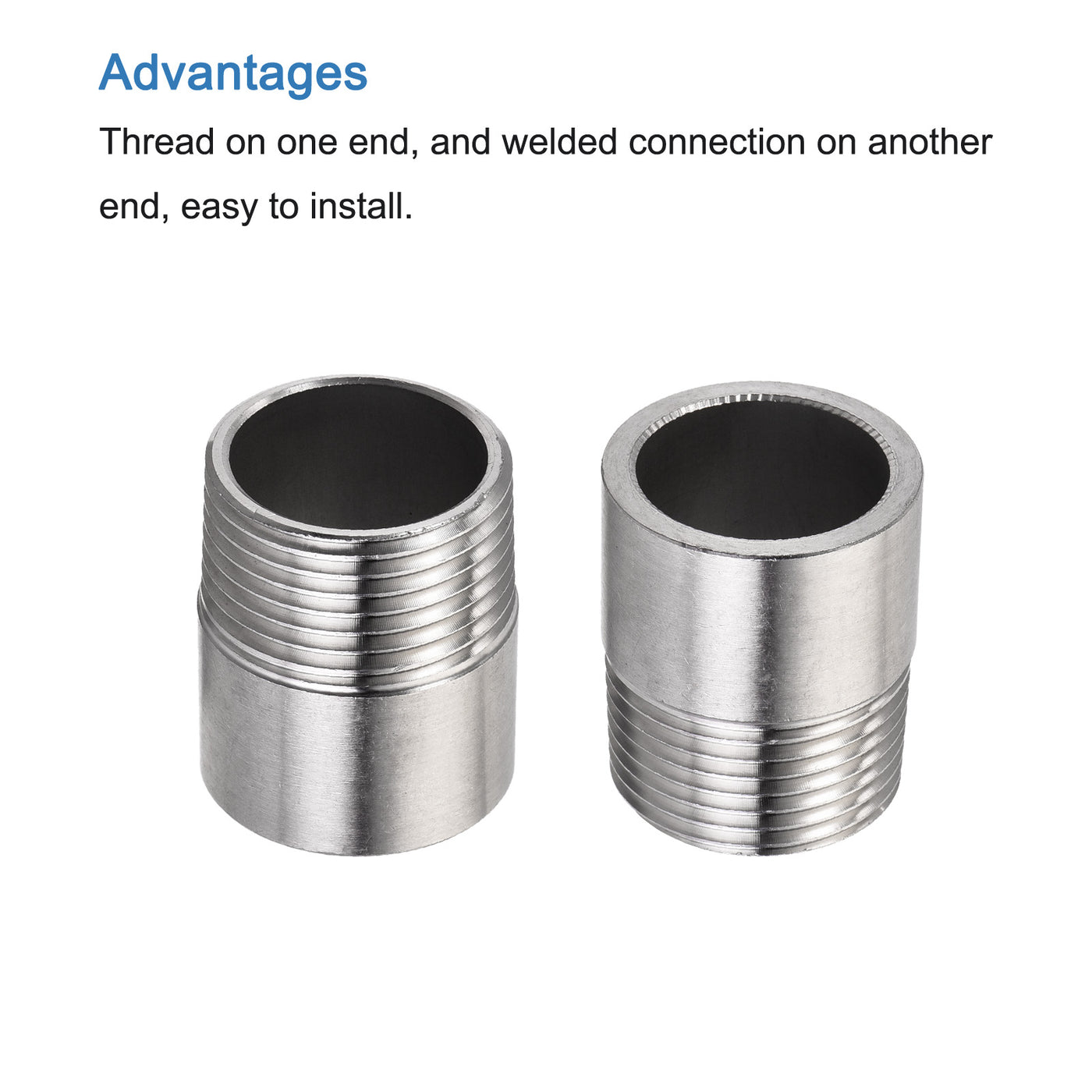 Harfington Weld Coupling, Threaded, Weldable, Pipe, Fuel Tank Bung Fittings Connector