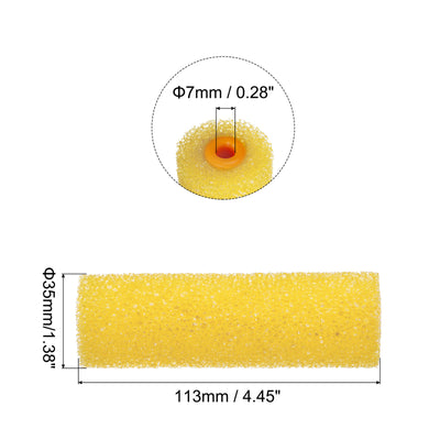 Harfington Uxcell 3Stk Farbrolle Abdeckung 4" Schwamm Pinsel für Haushalt Wandfarbe Haushaltswandmalerei