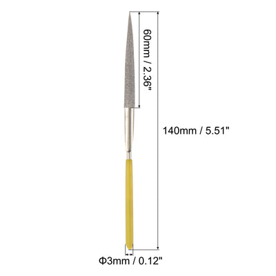 Harfington Uxcell Diamond Needle Files Hand Tool for Metal Wood Stone