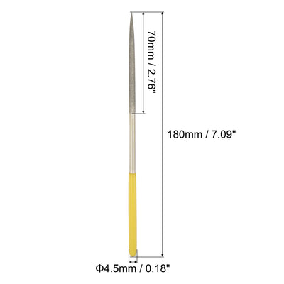 Harfington Uxcell Diamond Needle Files Hand Tool for Wood Stone