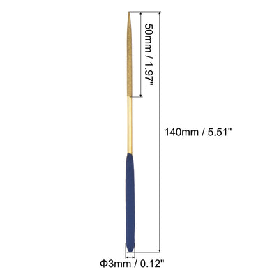 Harfington Uxcell Titanium Coated Type Diamond Needle Files Tools