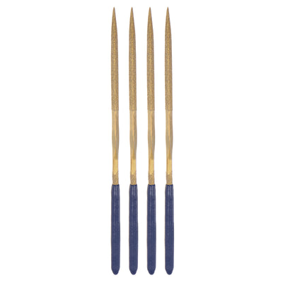 Harfington Uxcell Titanium Coated Type Diamond Needle Files Polishing Tools