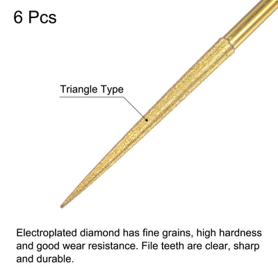 Harfington Uxcell Titanium Coated Type Diamond Needle Files Tools for Metal