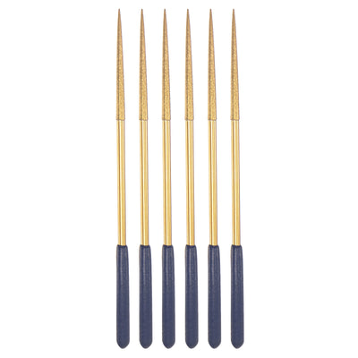 Harfington Uxcell Titanium Coated Type Diamond Needle Files Tools for Metal