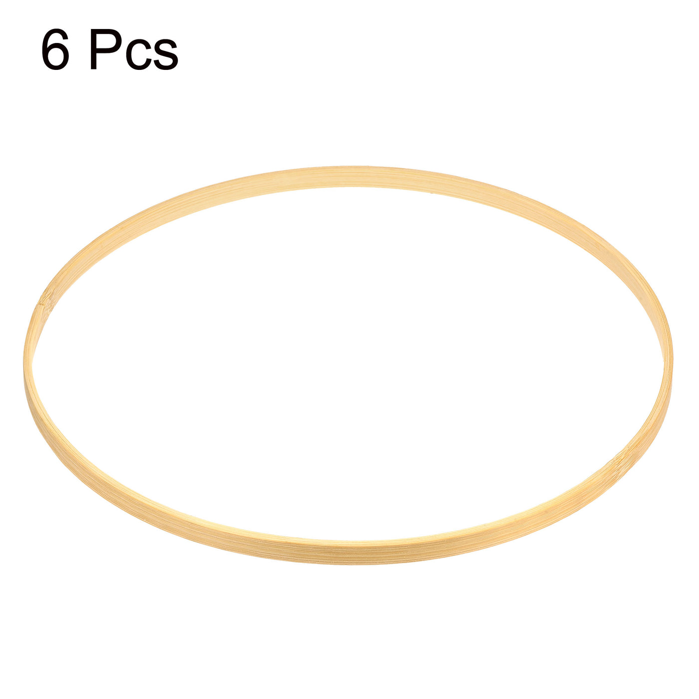 Harfington Wooden Bamboo Floral Hoop, Craft Rings for DIY Wedding Wreath Decor, Dream Catcher and Hanging Crafts