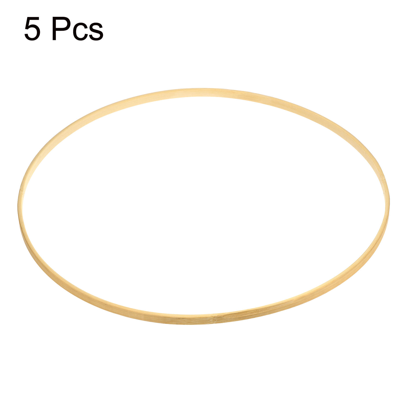 Harfington Wooden Bamboo Floral Hoop Rings for Hanging Crafts