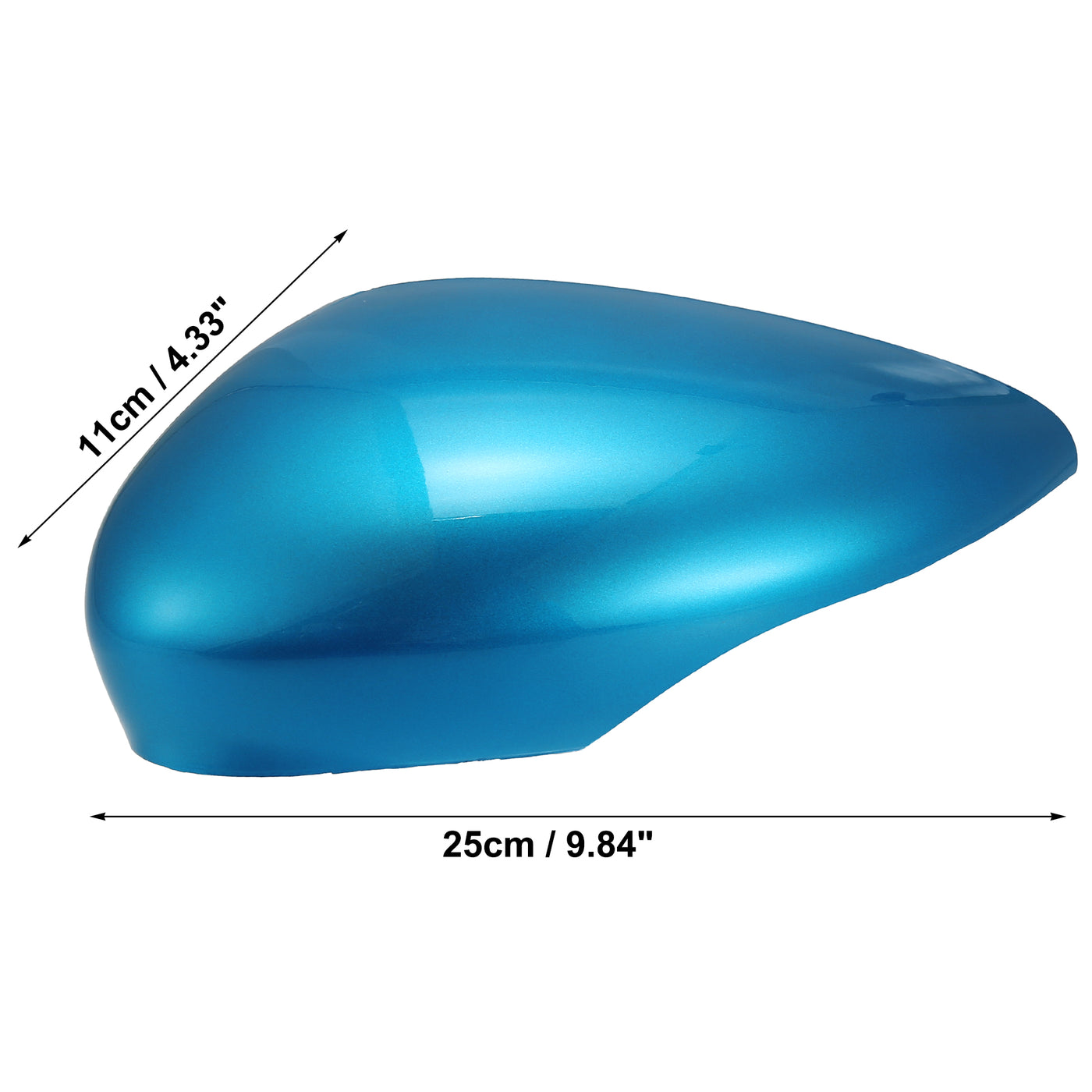 X AUTOHAUX Blue Left Side Car Side Door Wing Mirror Cover Rear View Mirror Cap for Ford Fiesta MK7 2008 2009 2010 2011 2012 2013 2014 2015 2016 2017