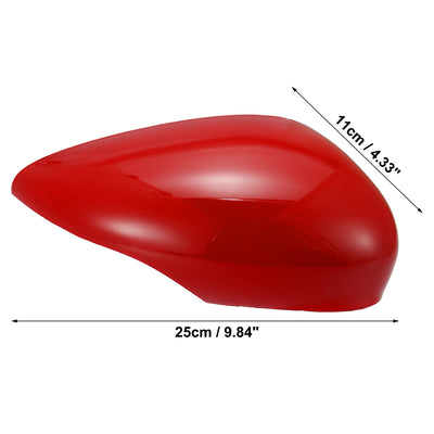 Harfington Red Left Side Car Side Door Wing Mirror Cover Rear View Mirror Cap for Ford Fiesta MK7 2008 2009 2010 2011 2012 2013 2014 2015 2016 2017