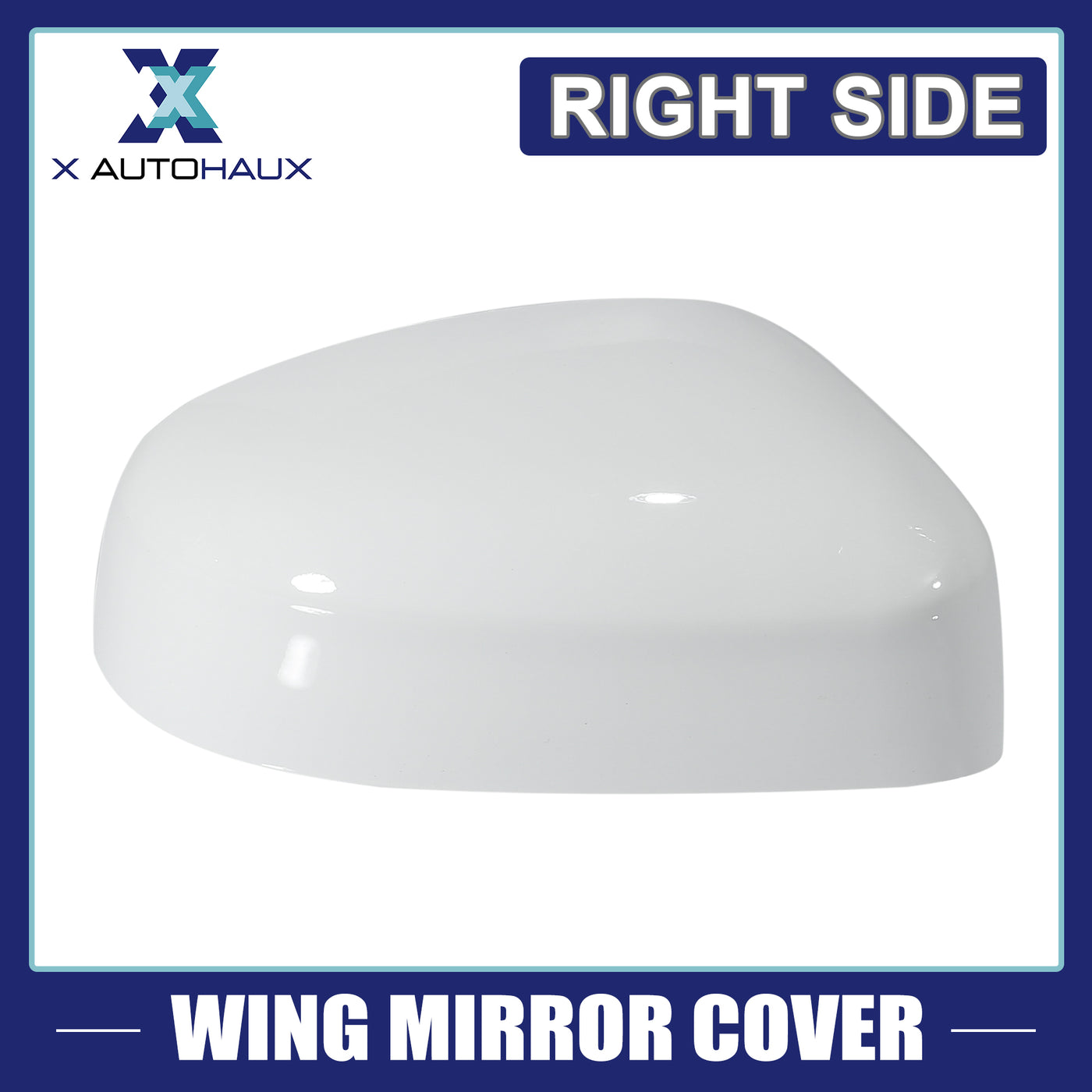 X AUTOHAUX White Right Side Car Side Door Wing Mirror Cover Rear View Mirror Cap for Ford Focus MK2 Facelift 2008-2011 for Ford Focus MK3 2013-2017