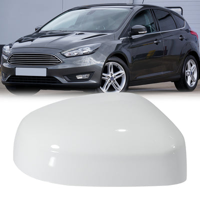 Harfington White Right Side Car Side Door Wing Mirror Cover Rear View Mirror Cap for Ford Focus MK2 Facelift 2008-2011 for Ford Focus MK3 2013-2017