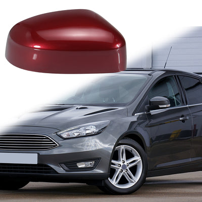 Harfington Red Right Side Car Side Door Wing Mirror Cover Rear View Mirror Cap for Ford Focus MK2 Facelift 2008-2011 for Ford Focus MK3 2012-2017