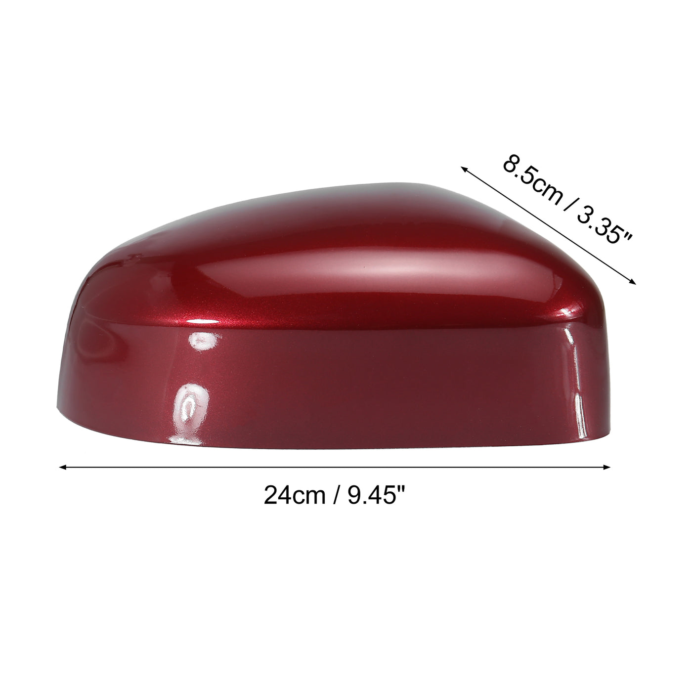 X AUTOHAUX Red Right Side Car Side Door Wing Mirror Cover Rear View Mirror Cap for Ford Focus MK2 Facelift 2008-2011 for Ford Focus MK3 2012-2017