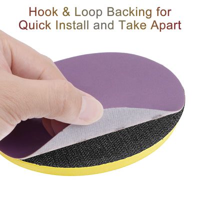 Harfington Uxcell Sanding Discs Hook and Loop Professional Sand Paper Wet Dry Polish