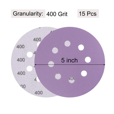 Harfington Uxcell Sanding Discs Hole Hook and Loop Sand Papers