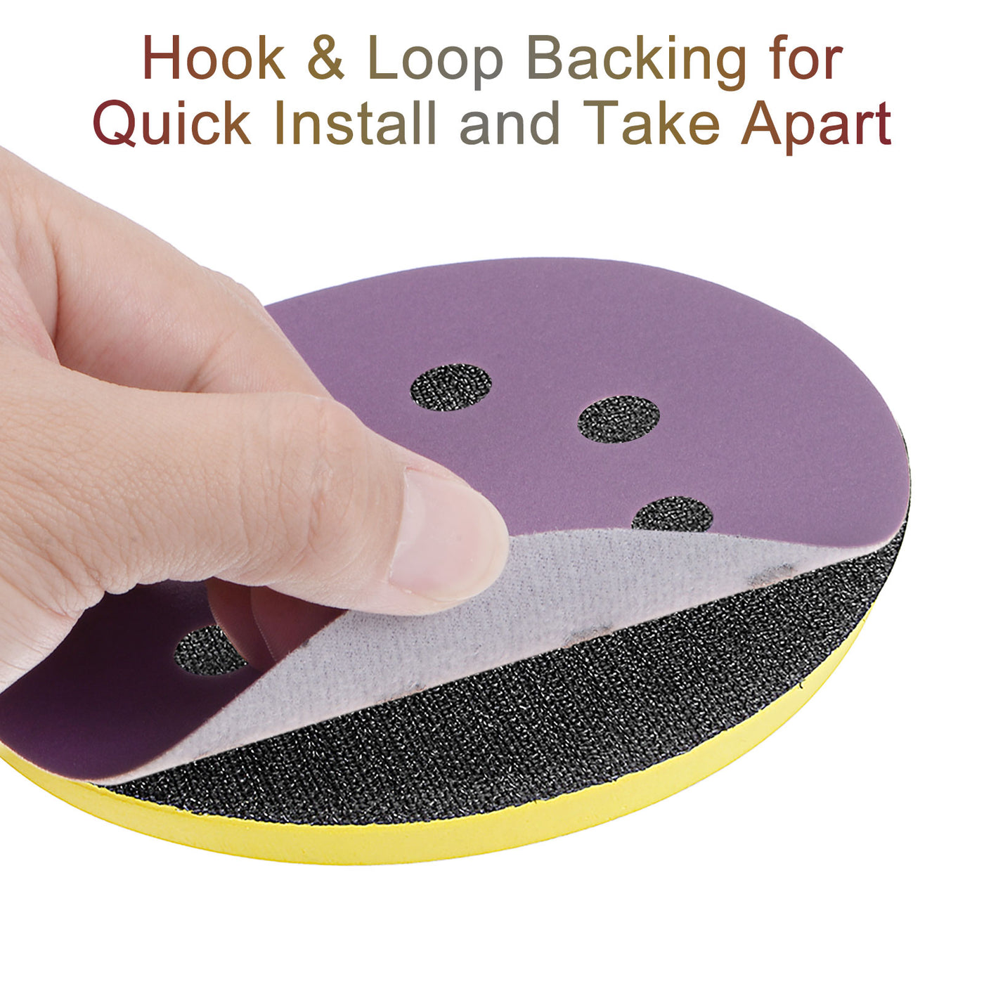 uxcell Uxcell Sanding Discs Hole Hook and Loop Sand Papers