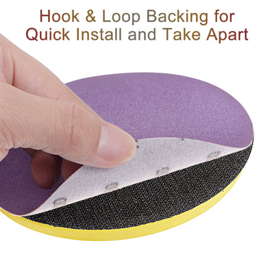 Harfington Uxcell Sanding Discs Hook Loop Professional Aluminum Oxide Sand Papers