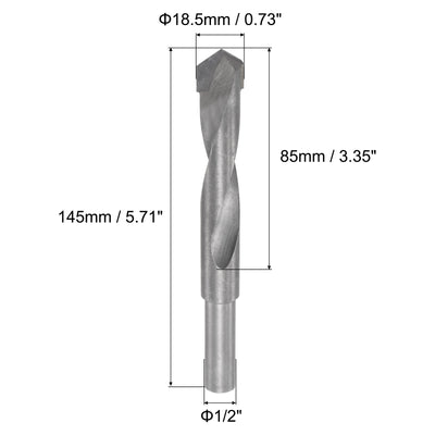 Harfington Uxcell Reduced Shank Cemented Carbide Twist Drill Bits, Straight Shank