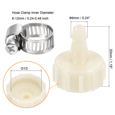 Harfington ABS Hose Barb Fitting, Hose Clamp, Washer