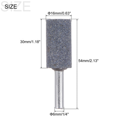 Harfington Uxcell 5pcs Abrasive Mounted Stone 1/4" Shank 0.8" Dia Conical Corundum Grinding Head