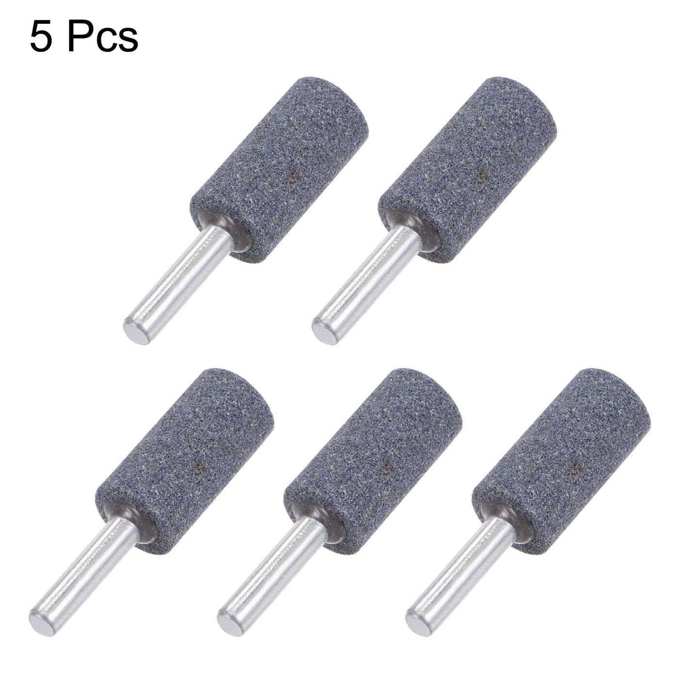 uxcell Uxcell 5pcs Abrasive Mounted Stone 1/4" Shank 0.8" Dia Conical Corundum Grinding Head