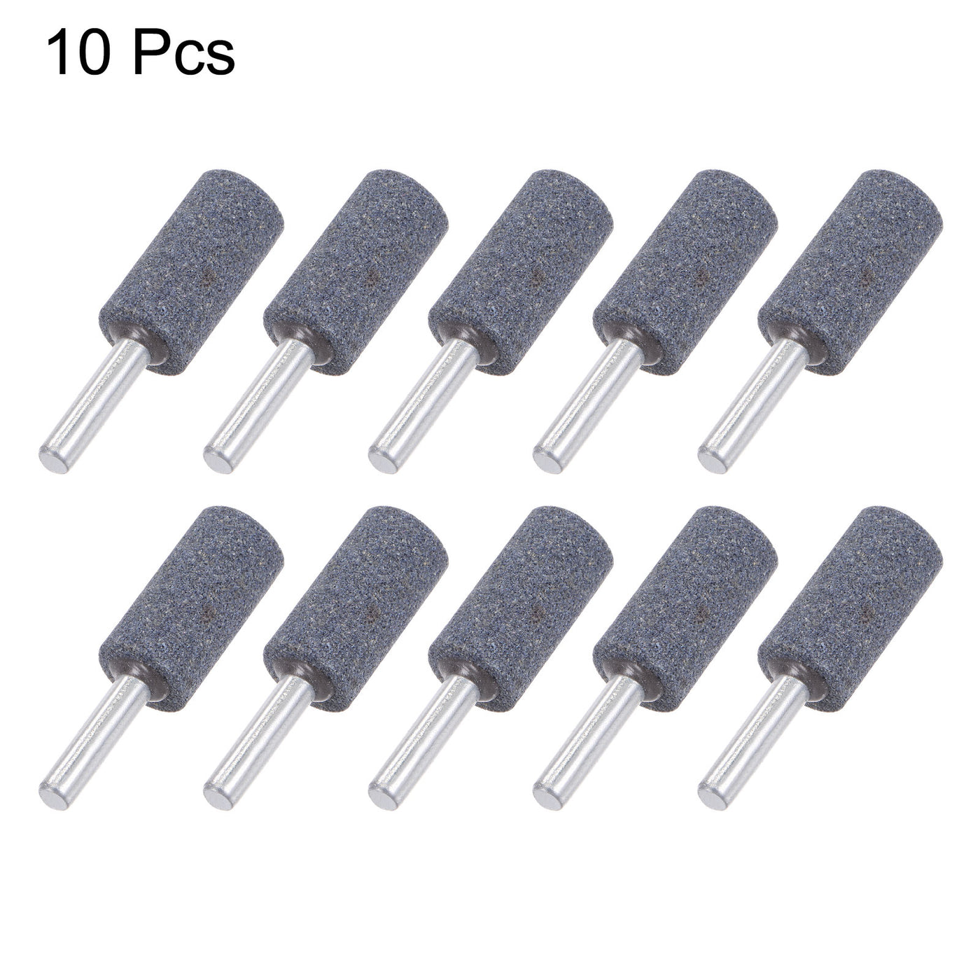 uxcell Uxcell 10pcs Abrasive Mounted Stone 1/4" Shank 0.63" Dia Conical Corundum Grinding Head