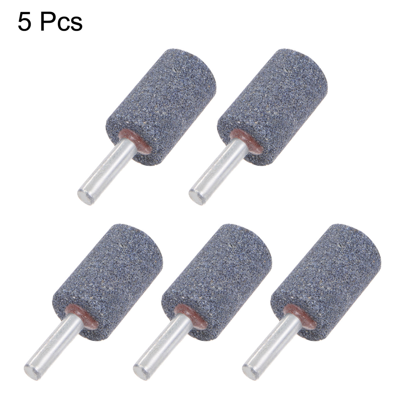 uxcell Uxcell 5pcs Abrasive Mounted Stone 1/4" Shank 0.8" Dia Conical Corundum Grinding Head