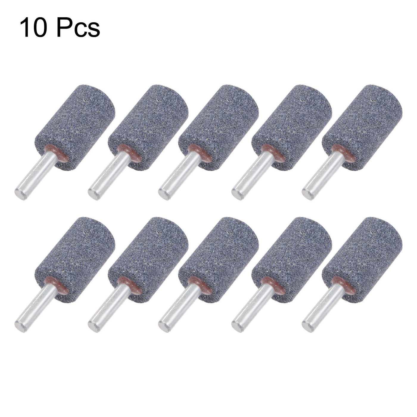 uxcell Uxcell 10pcs Abrasive Mounted Stone 1/4" Shank 0.63" Dia Conical Corundum Grinding Head