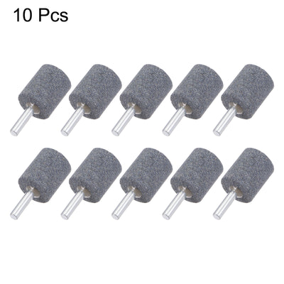 Harfington Uxcell 10pcs Abrasive Mounted Stone 1/4" Shank 0.63" Dia Conical Corundum Grinding Head