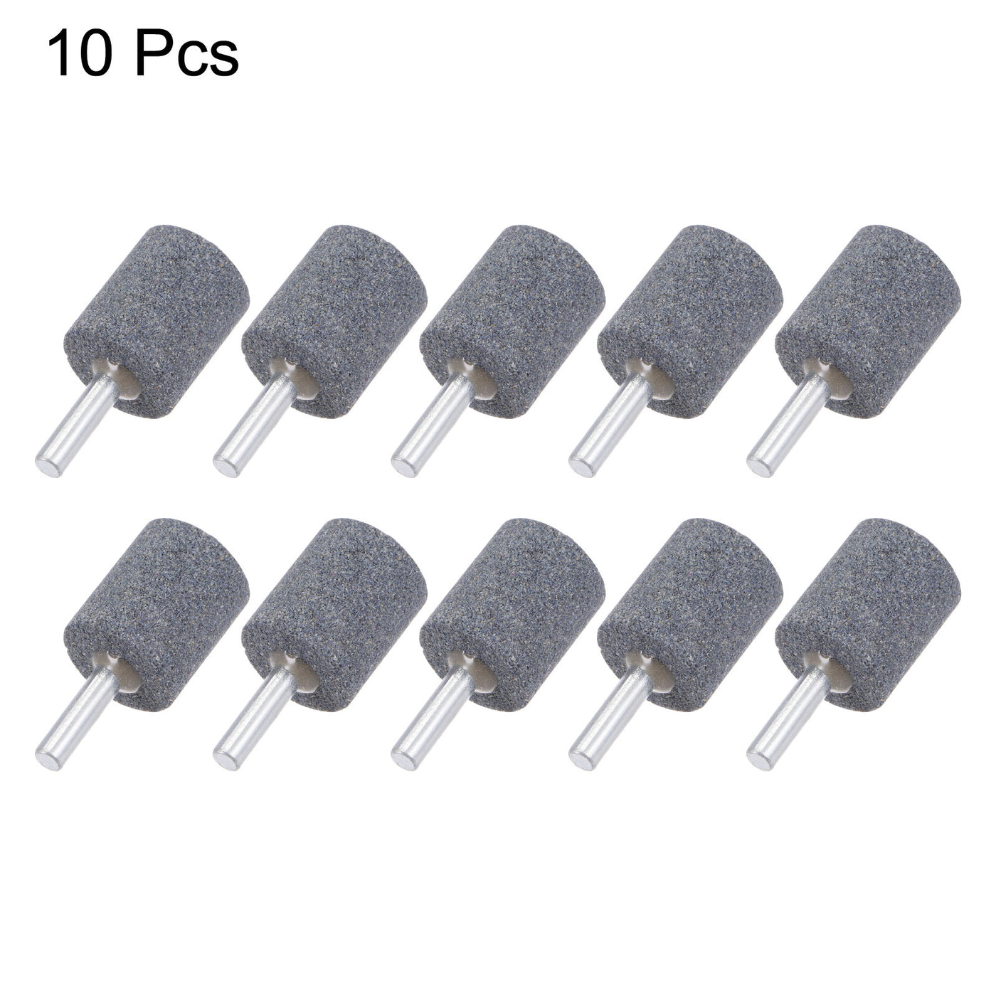 uxcell Uxcell 10pcs Abrasive Mounted Stone 1/4" Shank 0.63" Dia Conical Corundum Grinding Head