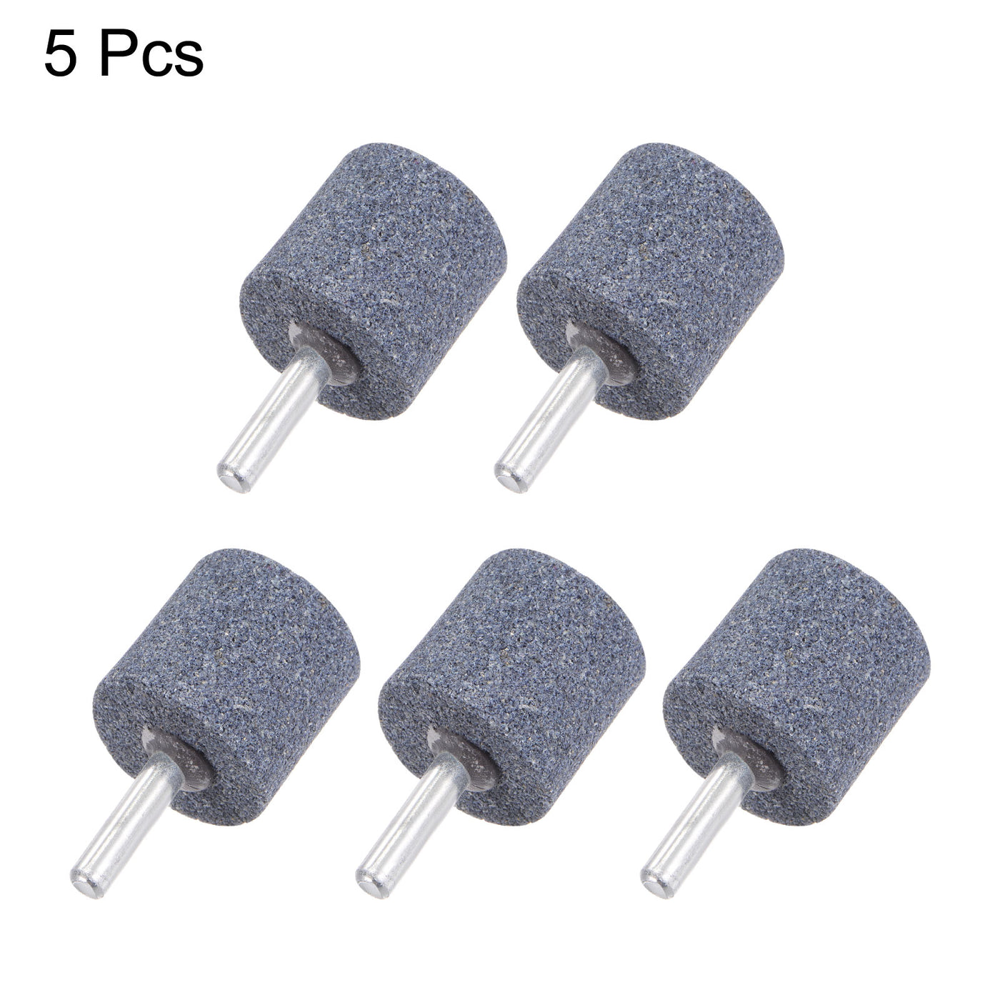 uxcell Uxcell 5pcs Abrasive Mounted Stone 1/4" Shank 0.8" Dia Conical Corundum Grinding Head