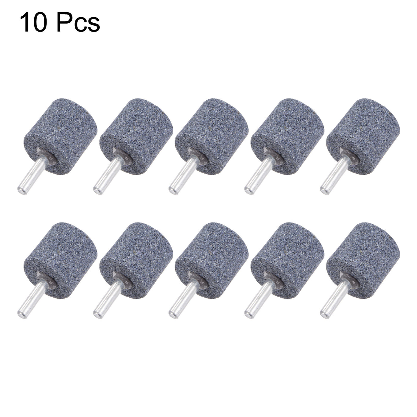 uxcell Uxcell 10pcs Abrasive Mounted Stone 1/4" Shank 0.63" Dia Conical Corundum Grinding Head