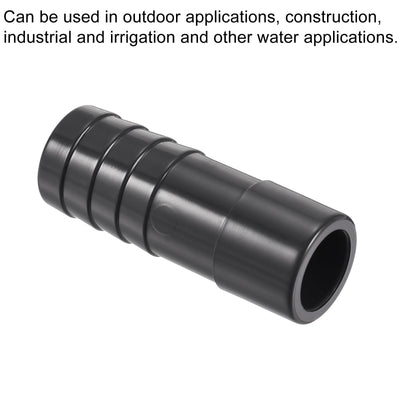 Harfington PVC Pipe Fitting 19mm Barbed x 20mm OD Spigot Straight Hose Connector Black