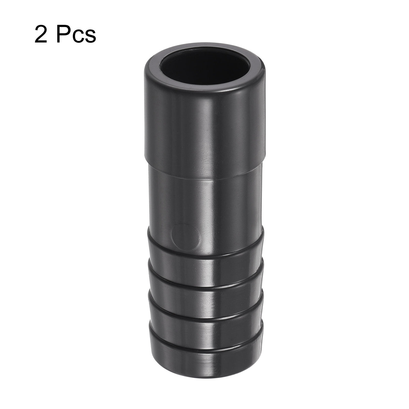 Harfington 2Pcs PVC Pipe Fitting 19mm Barbed x 20mm OD Spigot Straight Hose Connector Black