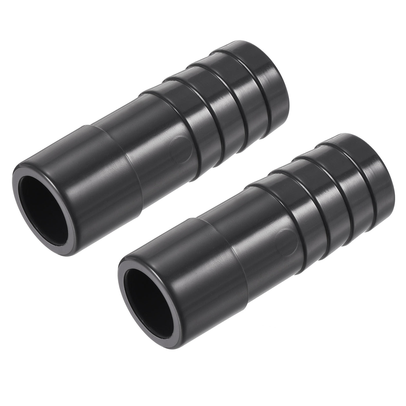 Harfington 2Pcs PVC Pipe Fitting 19mm Barbed x 20mm OD Spigot Straight Hose Connector Black