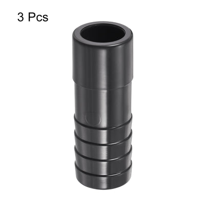 Harfington 3Pcs PVC Pipe Fitting 19mm Barbed x 20mm OD Spigot Straight Hose Connector Black