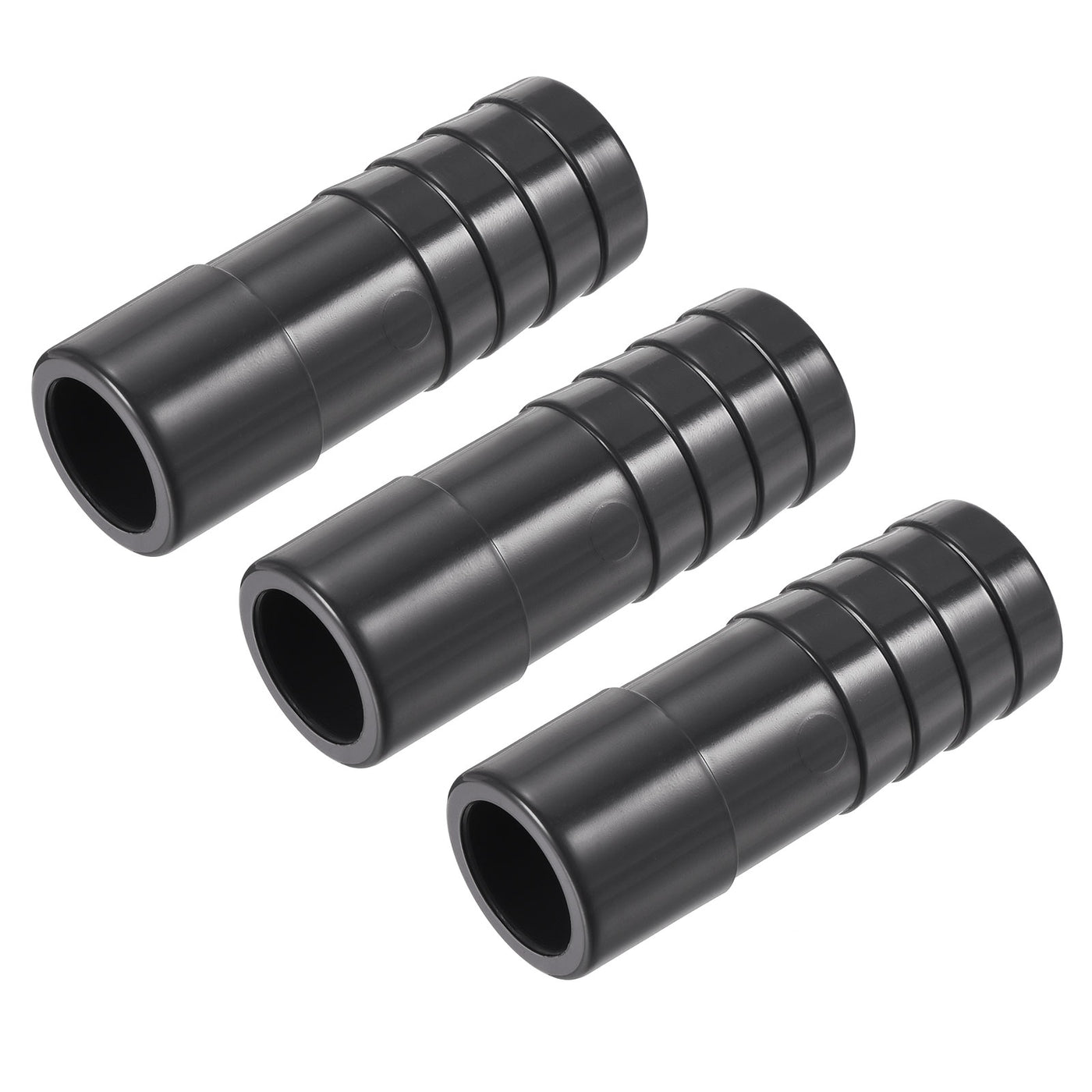 Harfington 3Pcs PVC Pipe Fitting 19mm Barbed x 20mm OD Spigot Straight Hose Connector Black